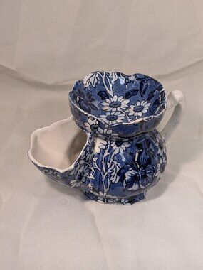 Kent Staffordshire Louis 14th Blue White Transferware Floral China Plate